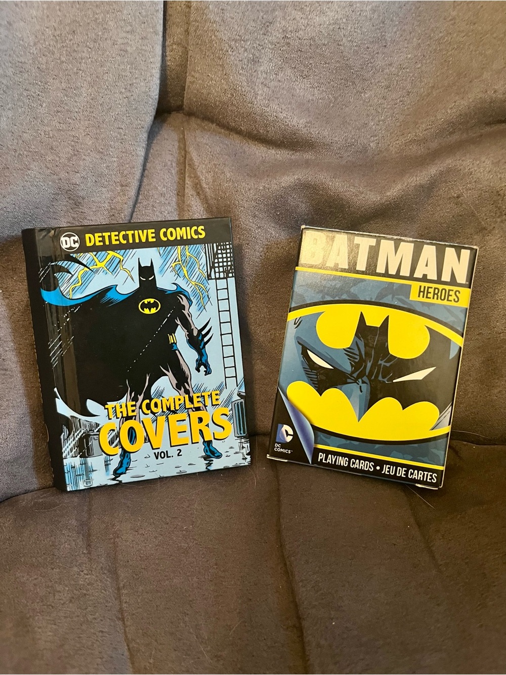 Batman Playing Cards and Mini Batman Comic Covers Book
